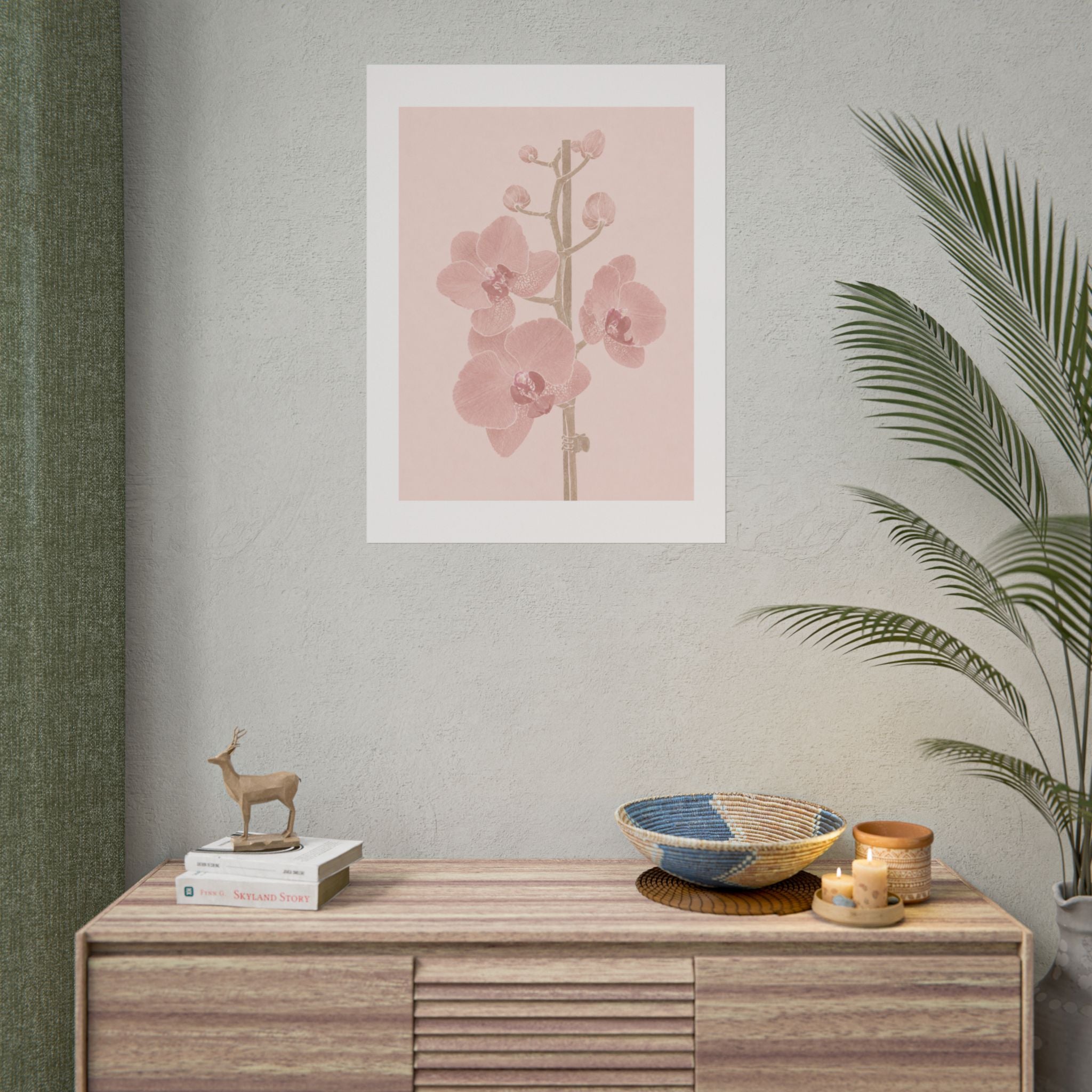 Blush Orchid Branch Print