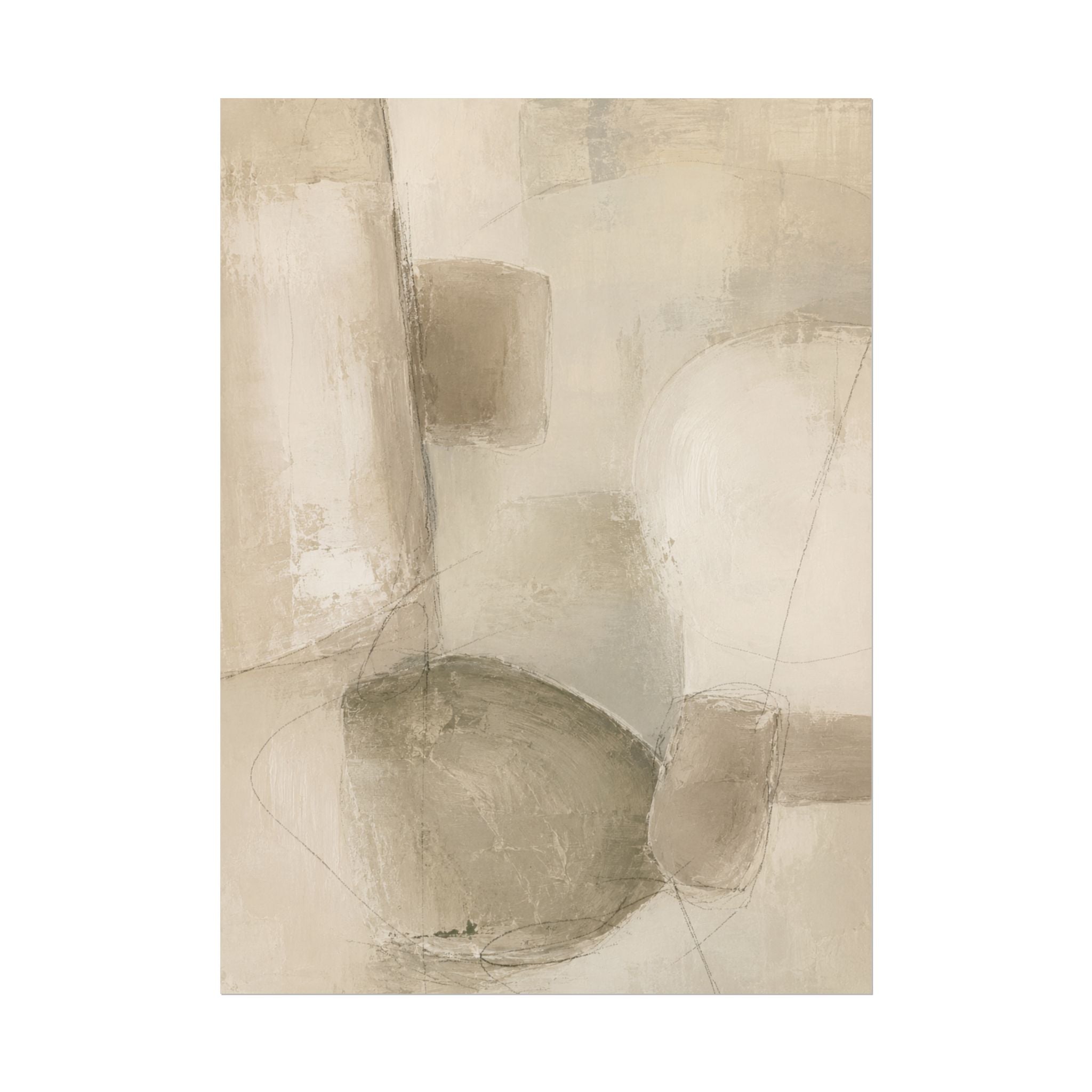Soft Neutral Abstract Print