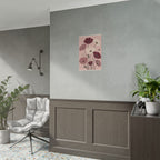 Burgundy Poppy Garden Print