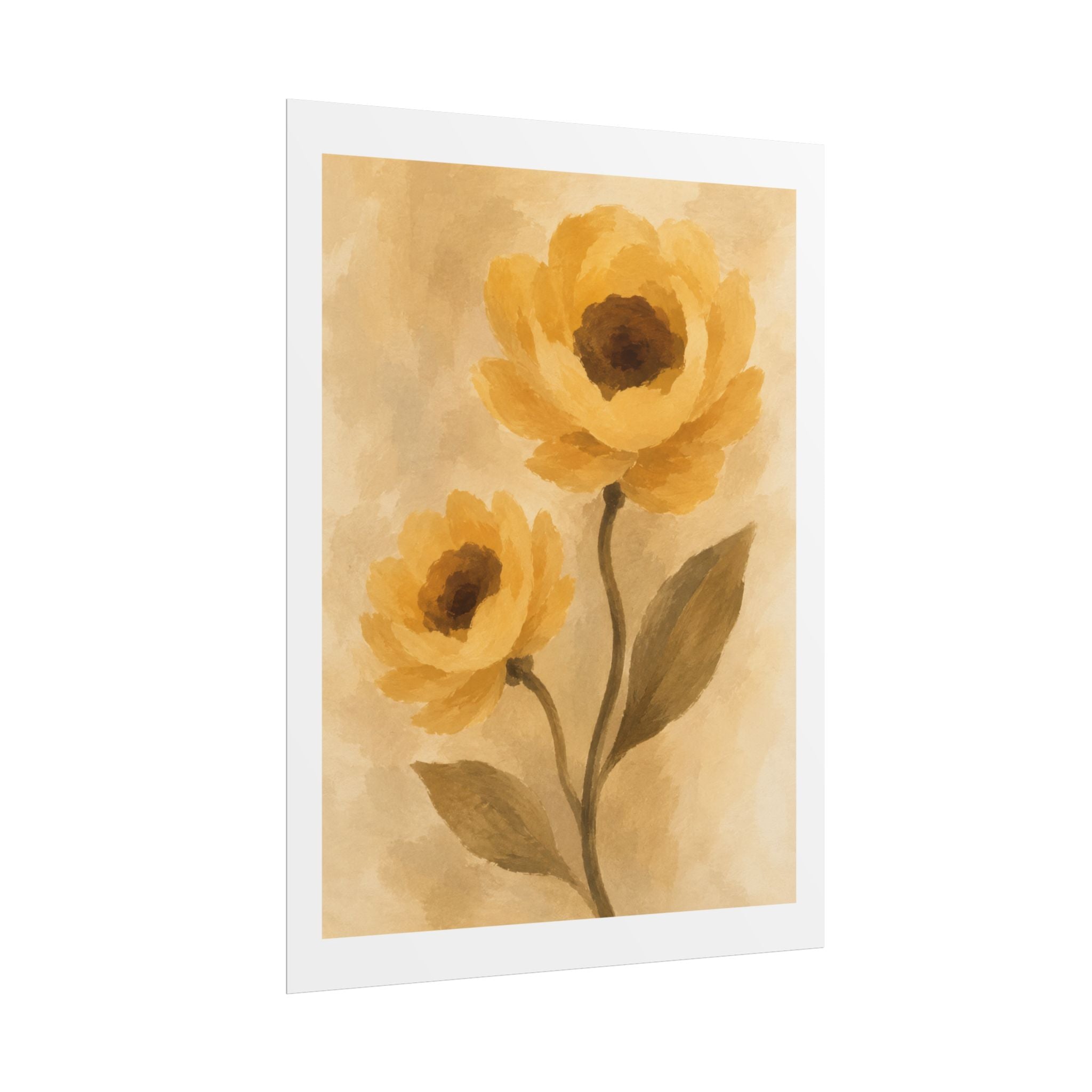 Yellow Flower Watercolor Print