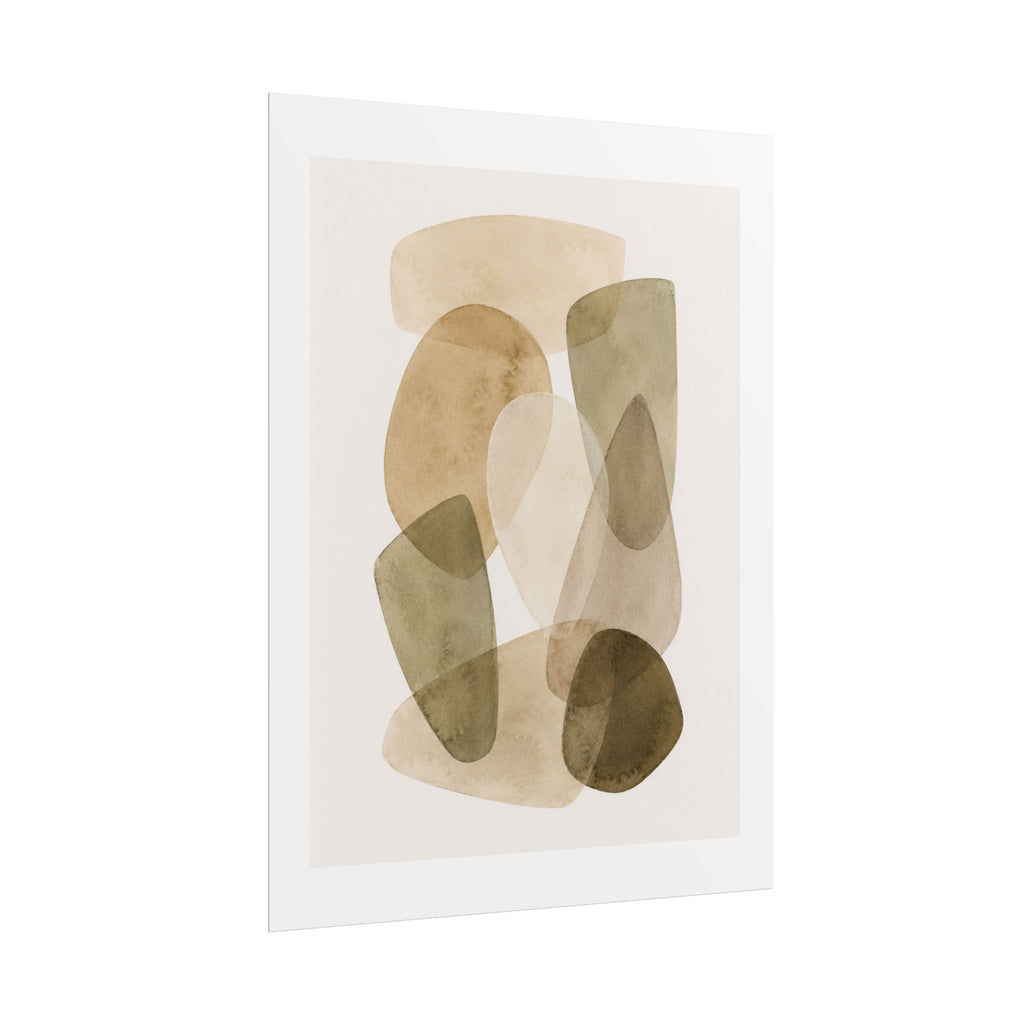 Earth Tone Abstract Print