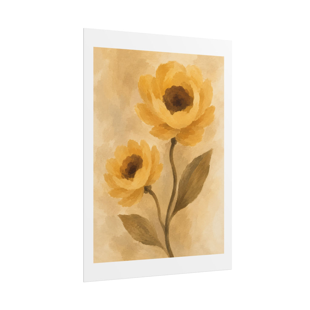 Yellow Flower Watercolor Print