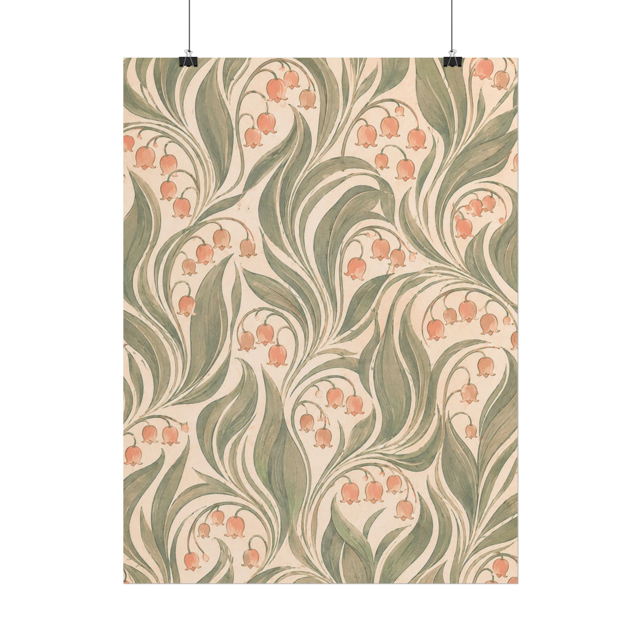 Peach Floral Pattern Print