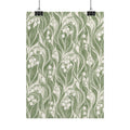 Green Lily Pattern Print