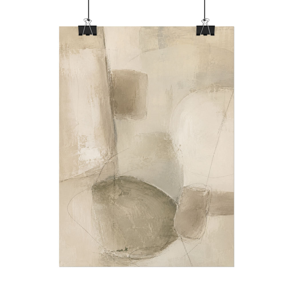 Soft Neutral Abstract Print
