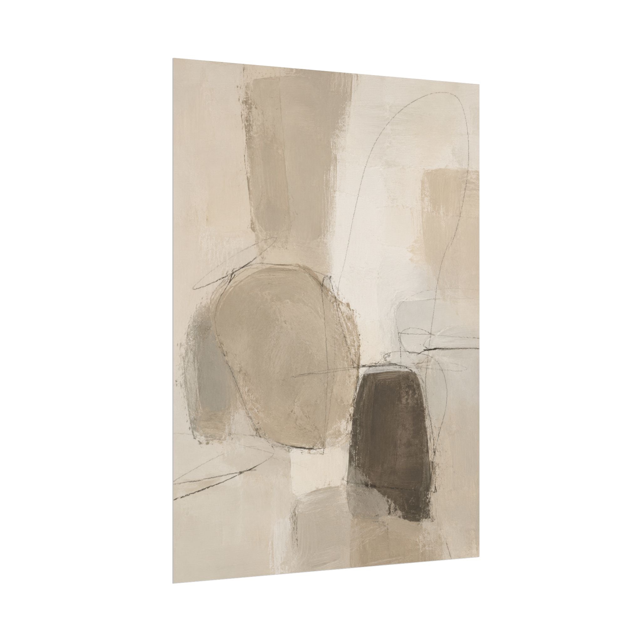 Layered Neutral Abstract Print