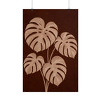 Brown Monstera Print