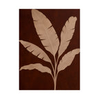 Brown Banana Leaf Print