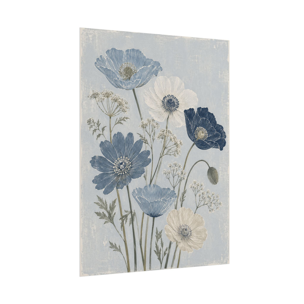 Blue Poppy Meadow Print
