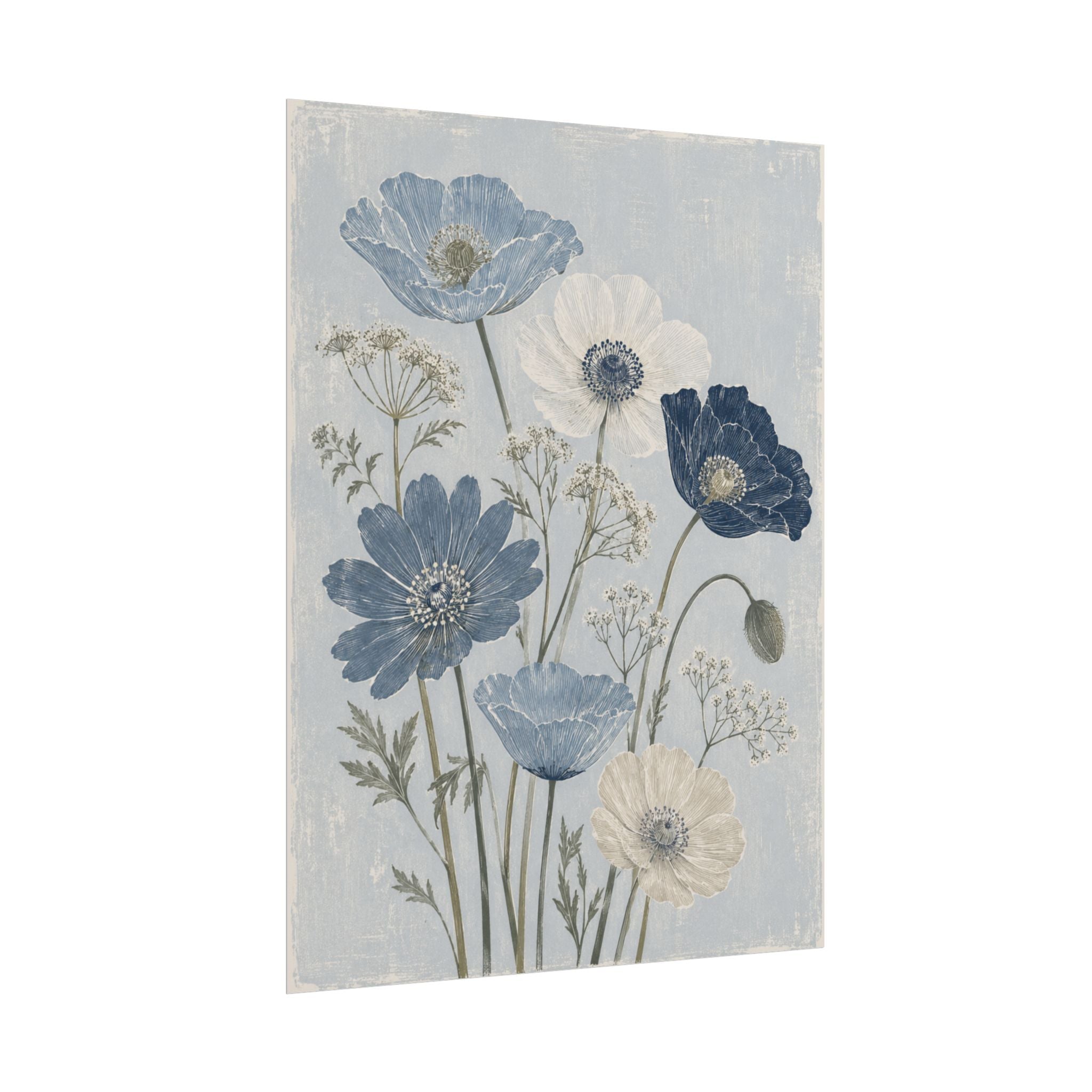 Blue Poppy Meadow Print