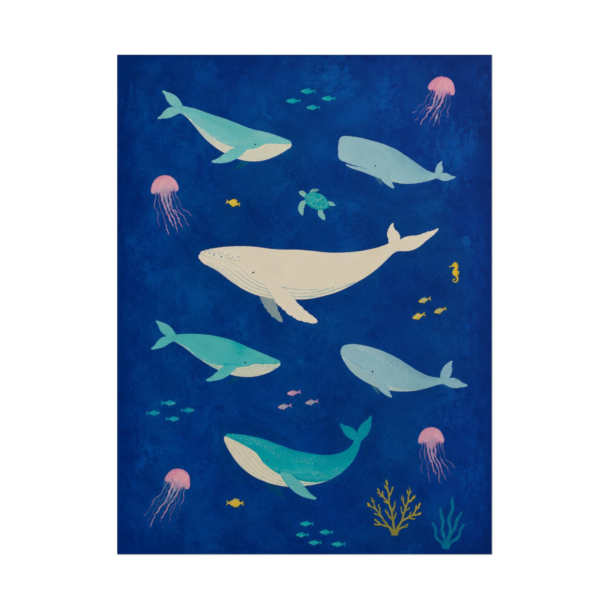 Ocean Whales Print