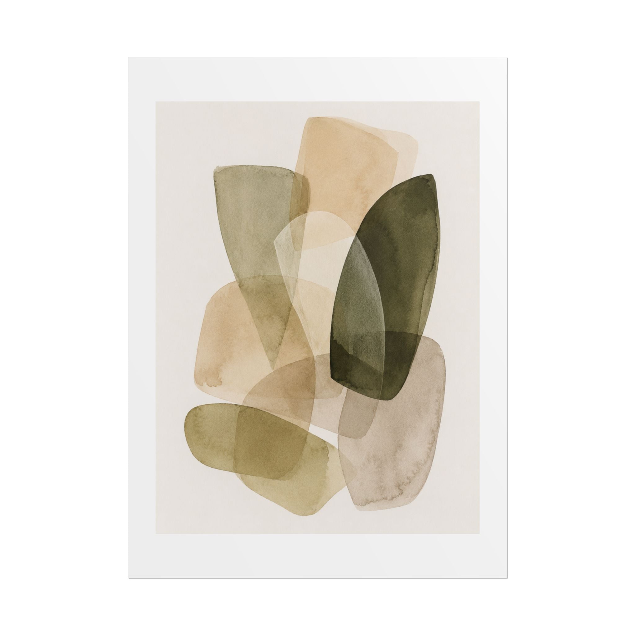 Neutral Abstract Botanical Print
