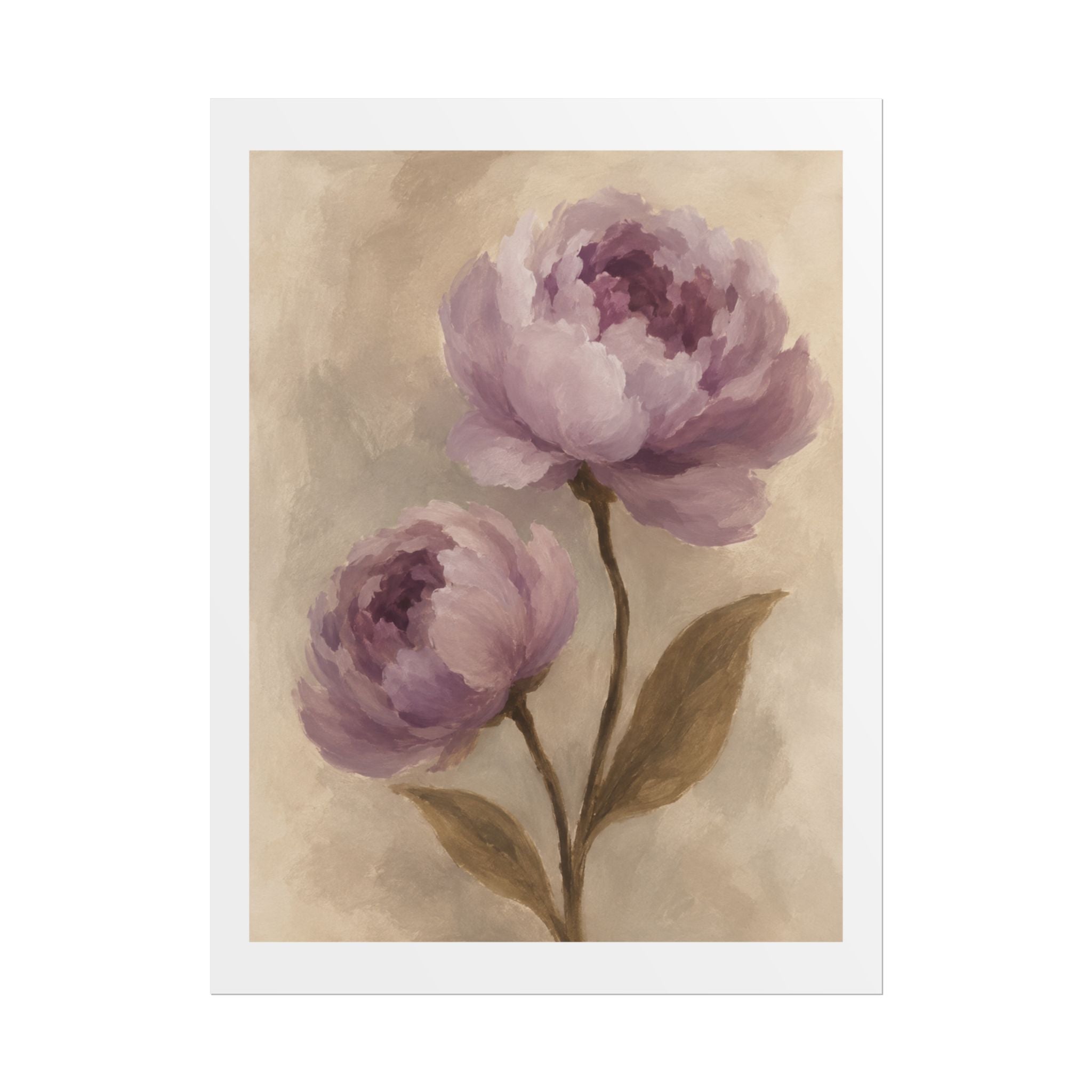 Purple Peony Watercolor Print