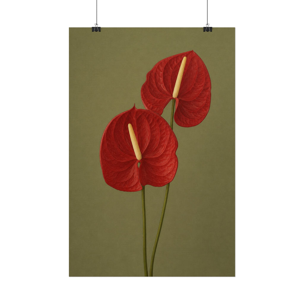 Red Anthurium Print