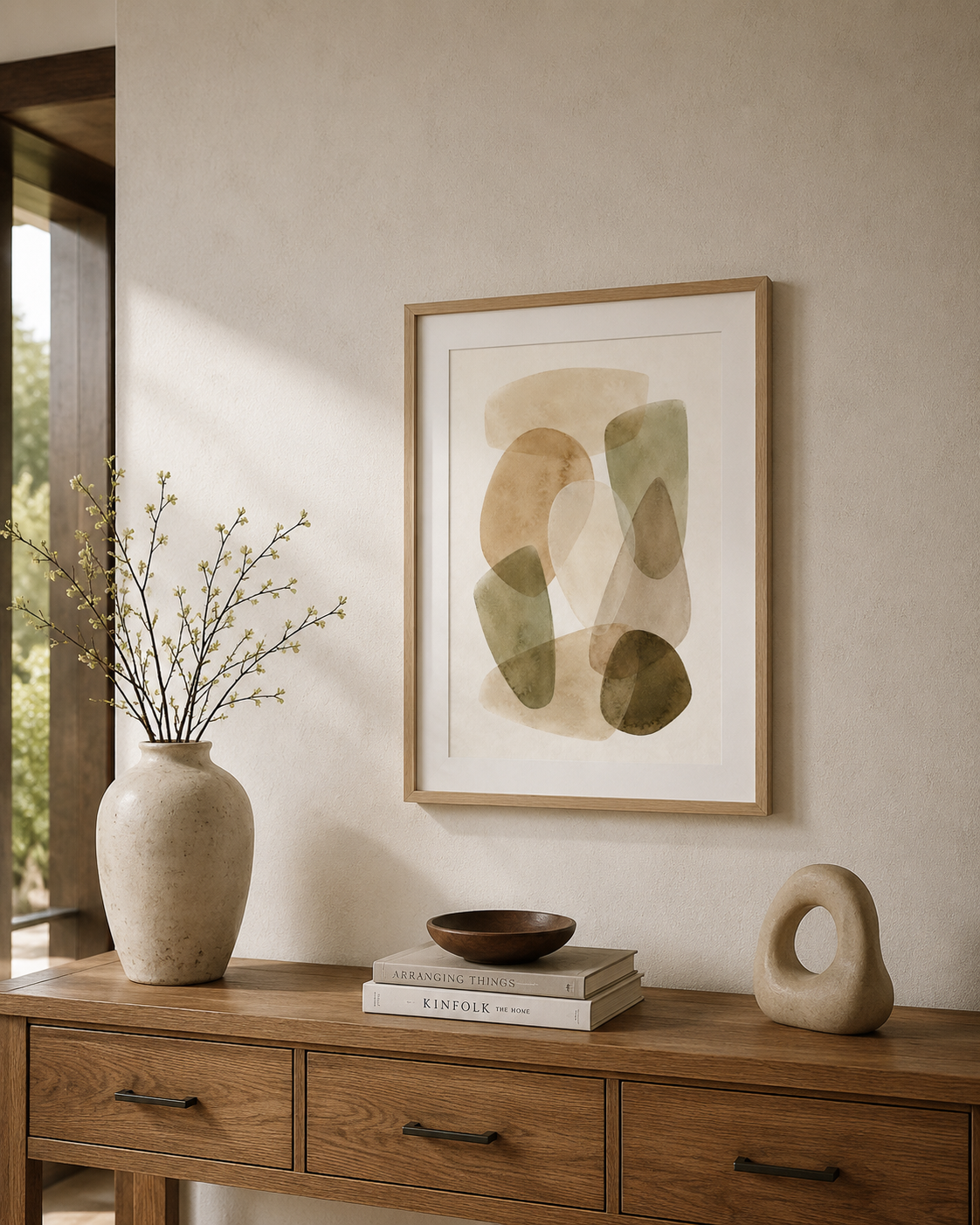 Earth Tone Abstract Print