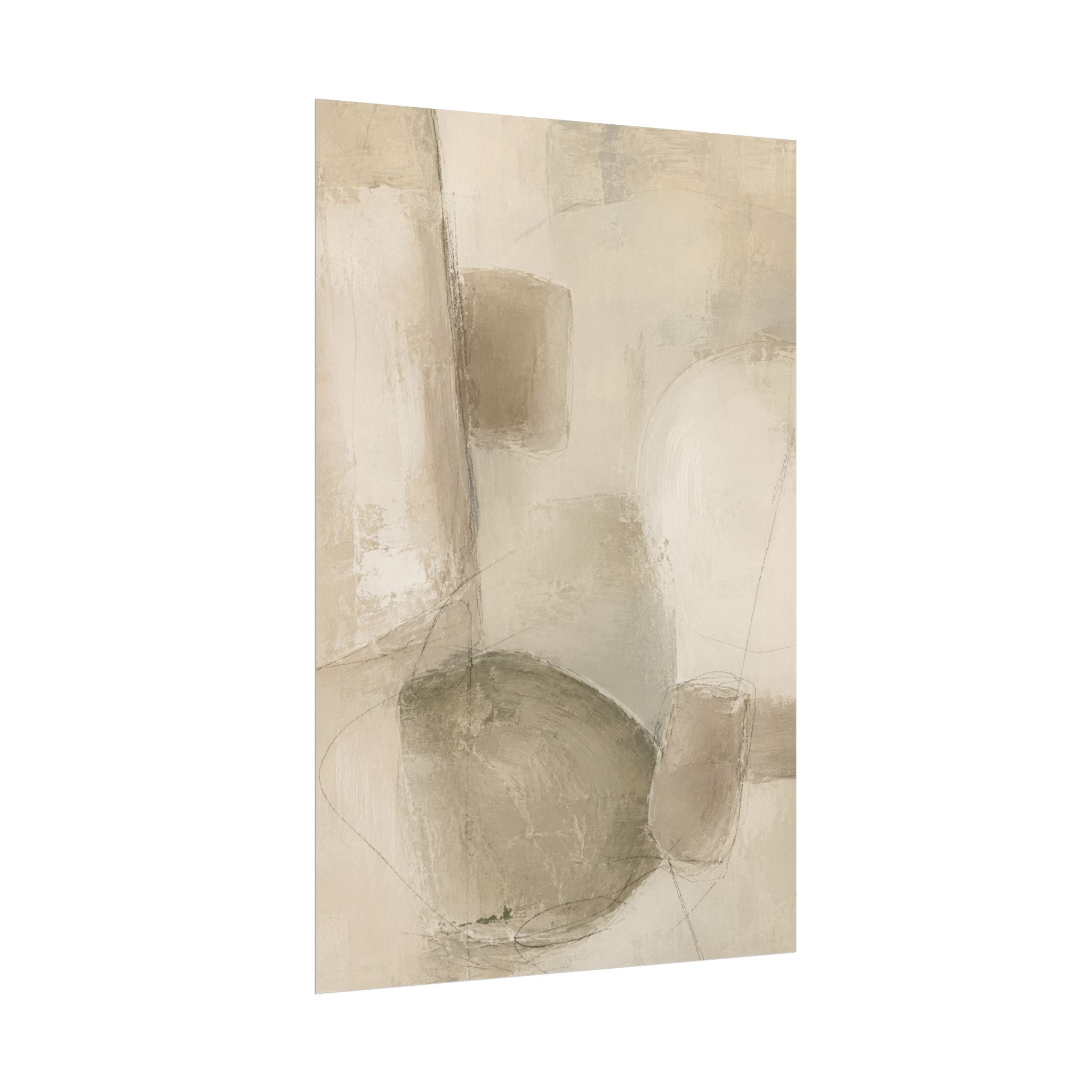 Soft Neutral Abstract Print