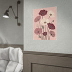 Burgundy Poppy Garden Print