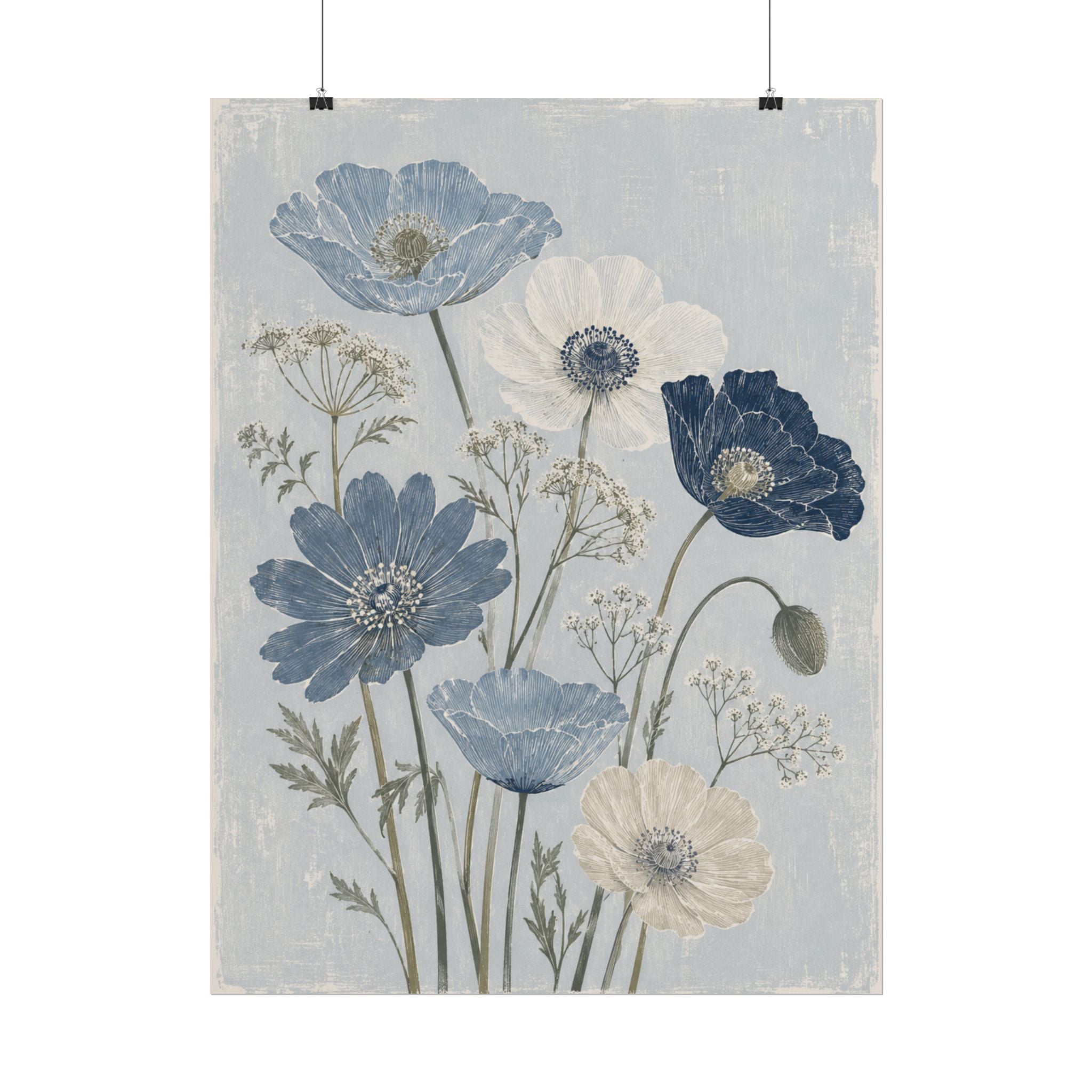 Blue Poppy Meadow Print
