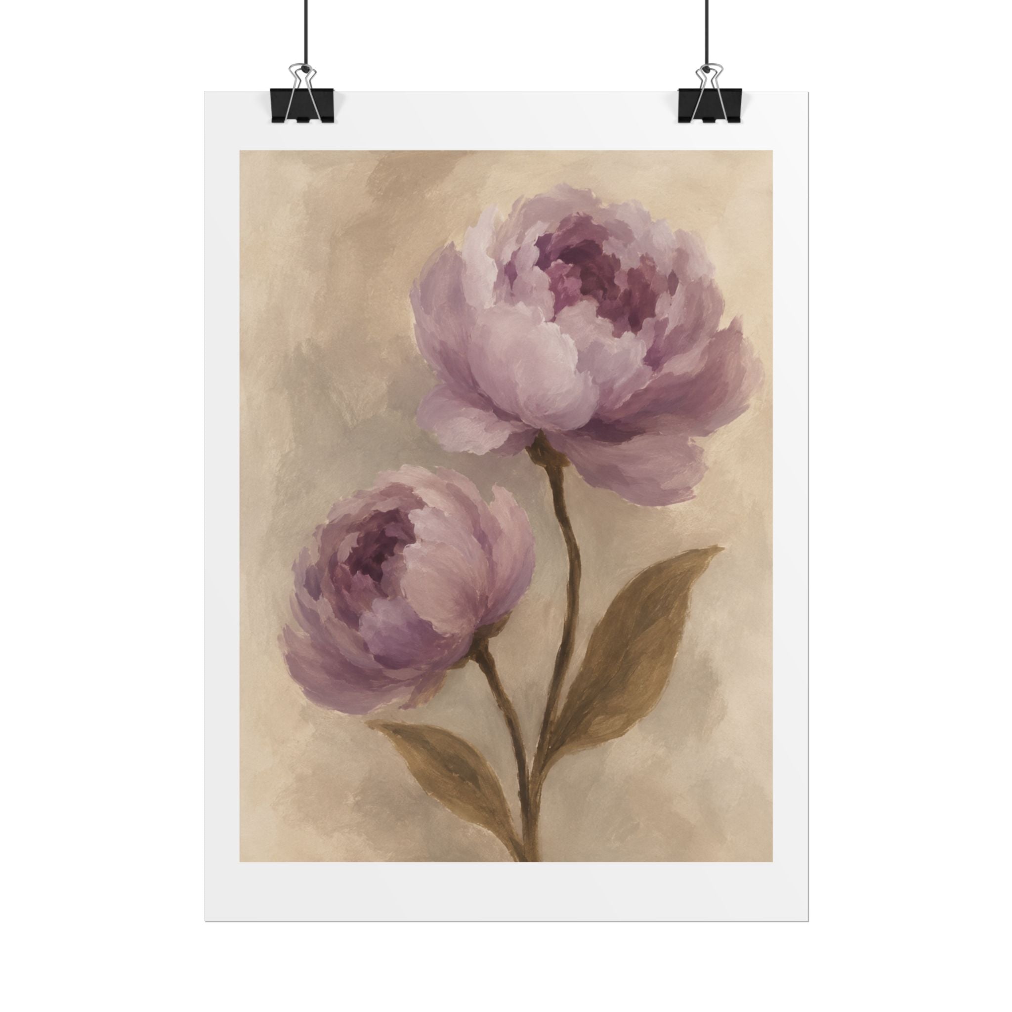Purple Peony Watercolor Print