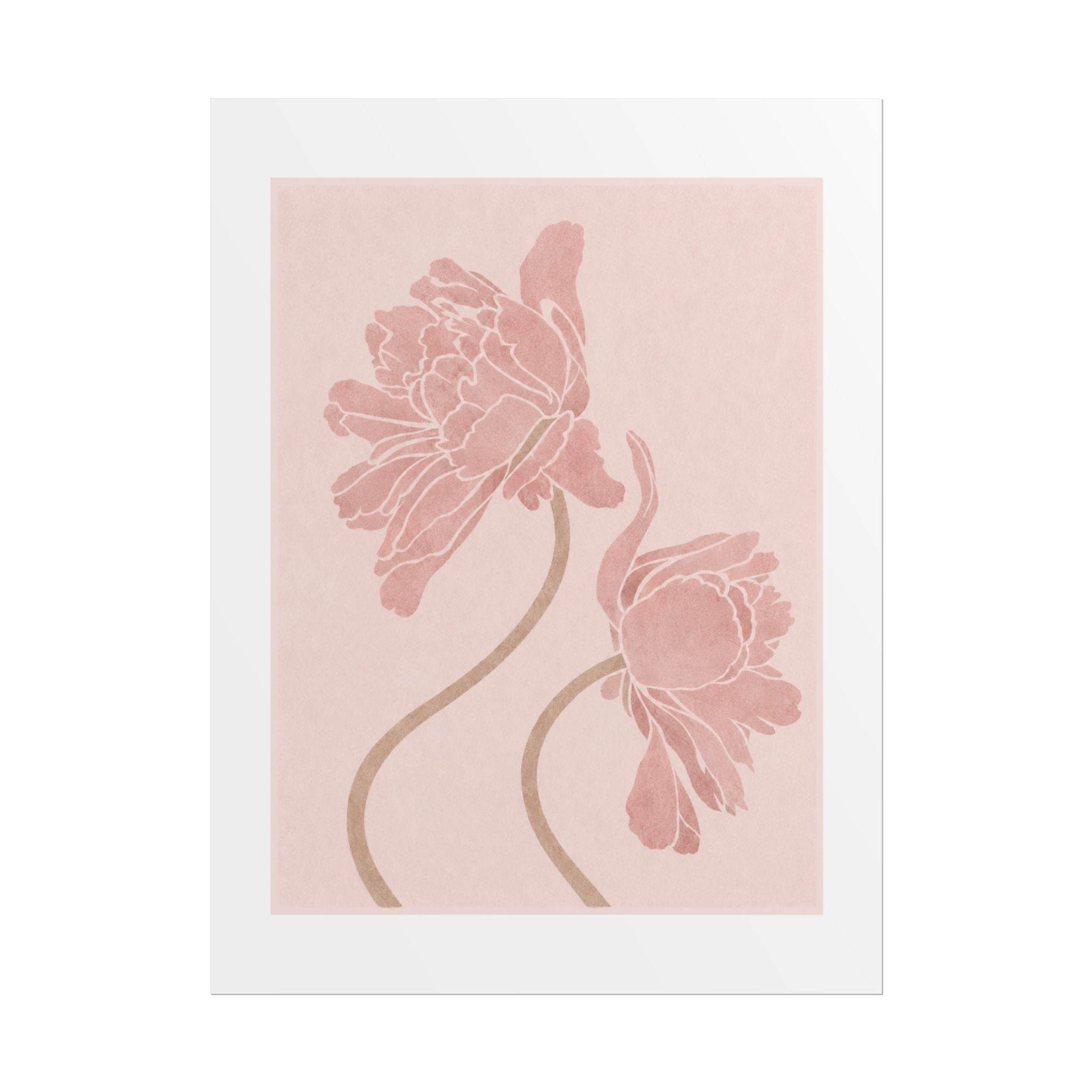Blush Peony Line Print