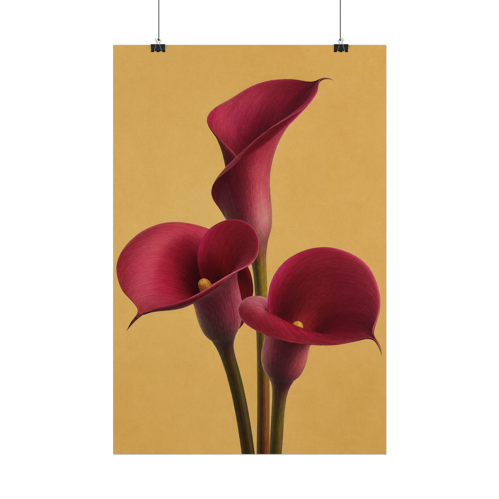 Burgundy Calla Lily Print