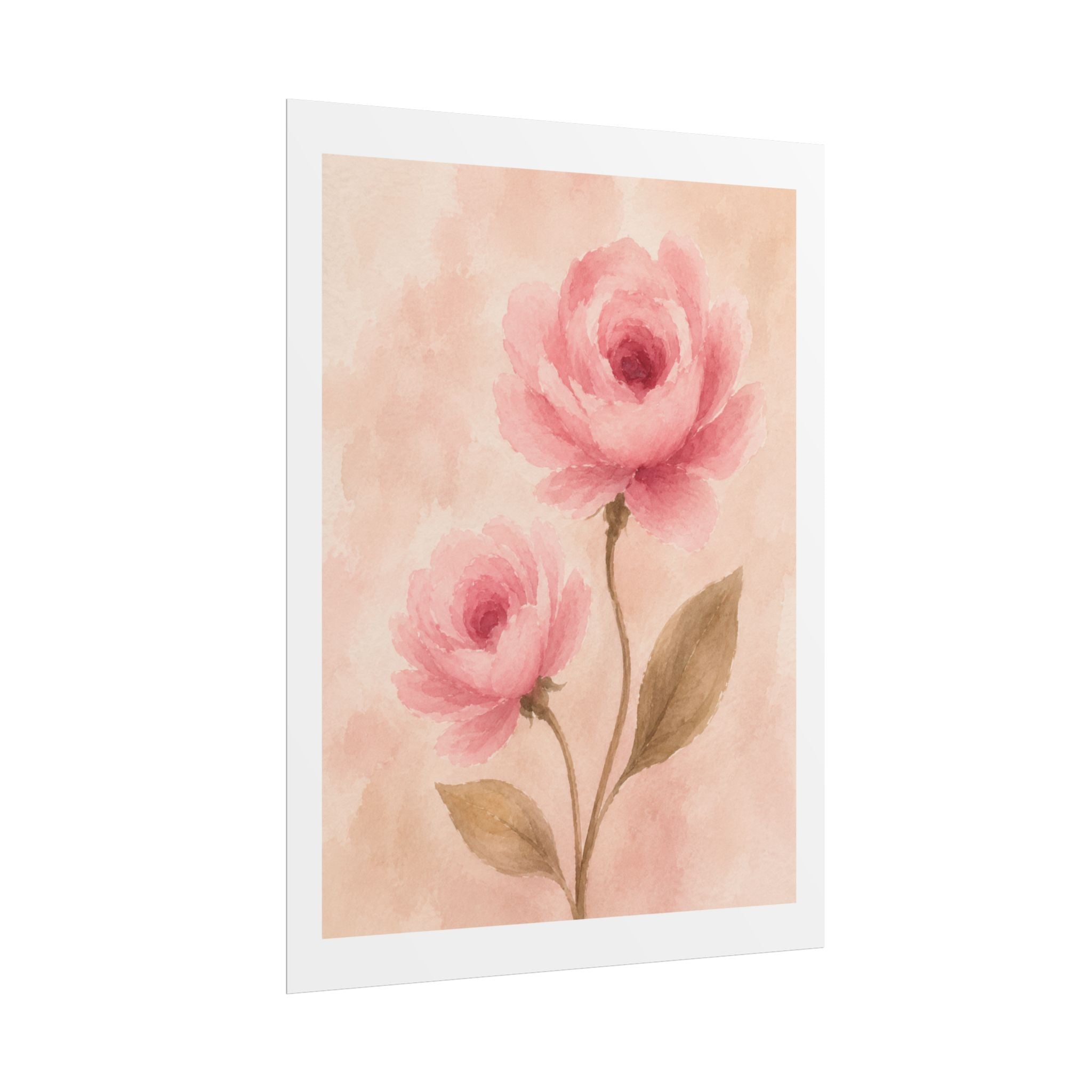 Pink Ranunculus Watercolor Print