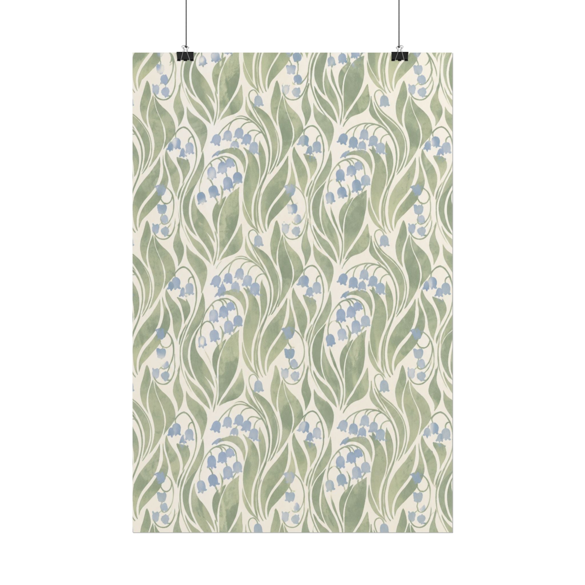 Green Floral Pattern Print