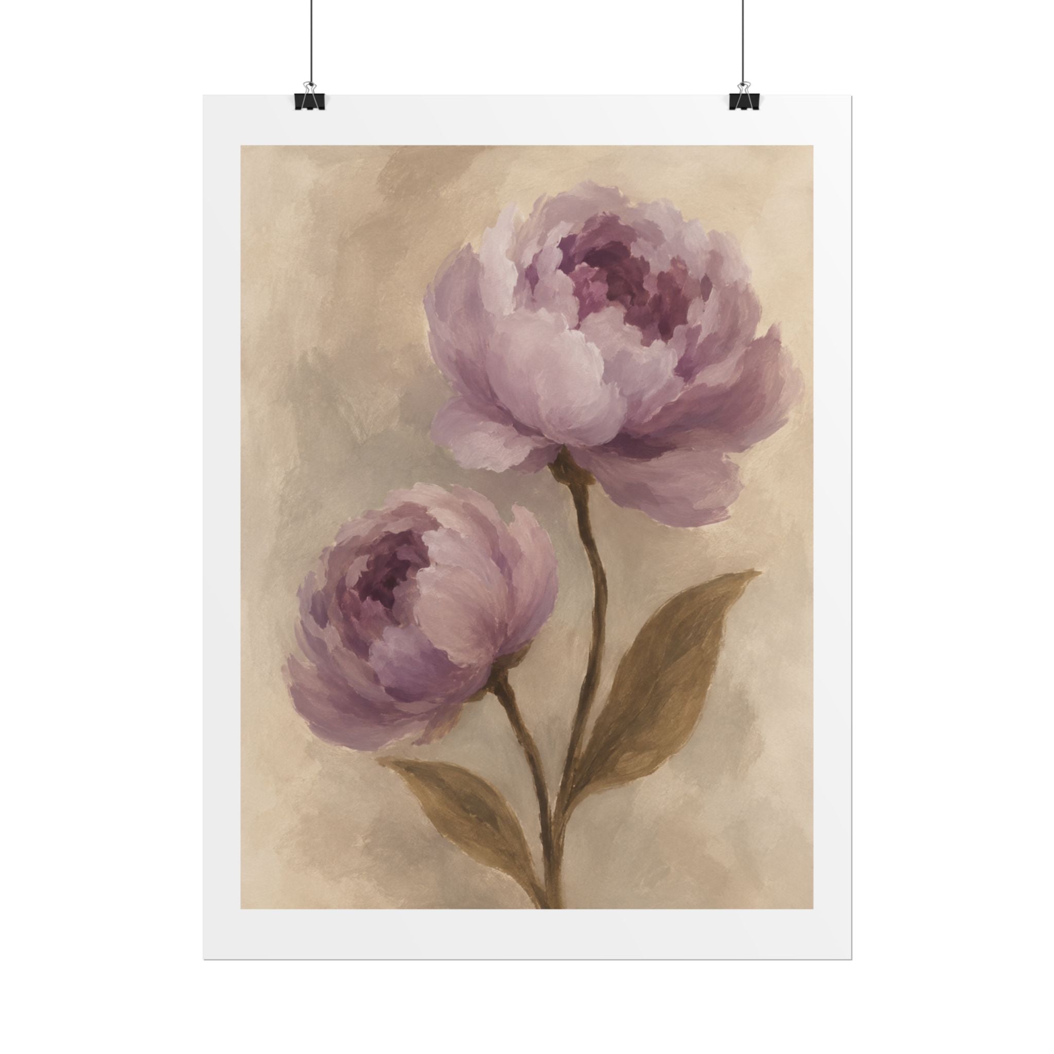 Purple Peony Watercolor Print