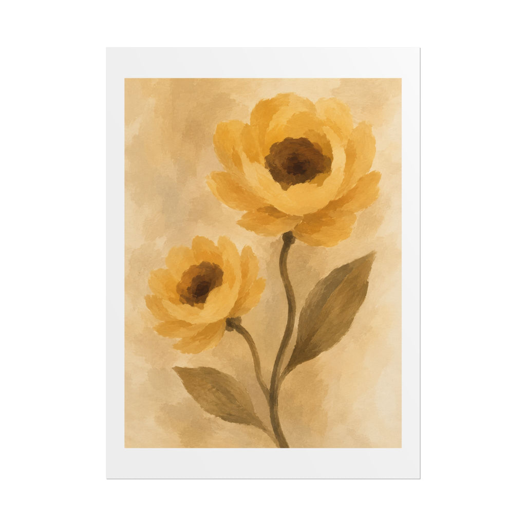Yellow Flower Watercolor Print