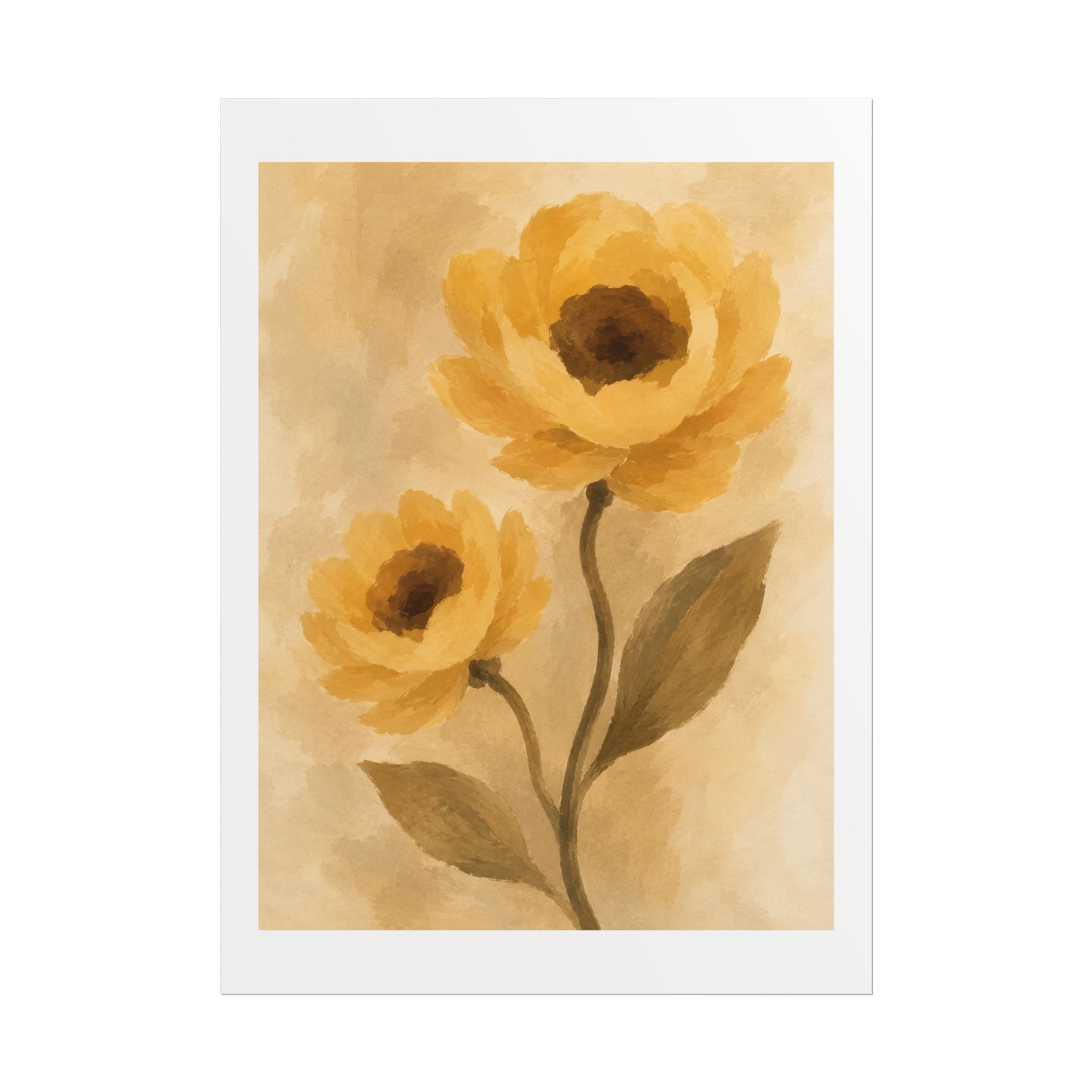 Yellow Flower Watercolor Print