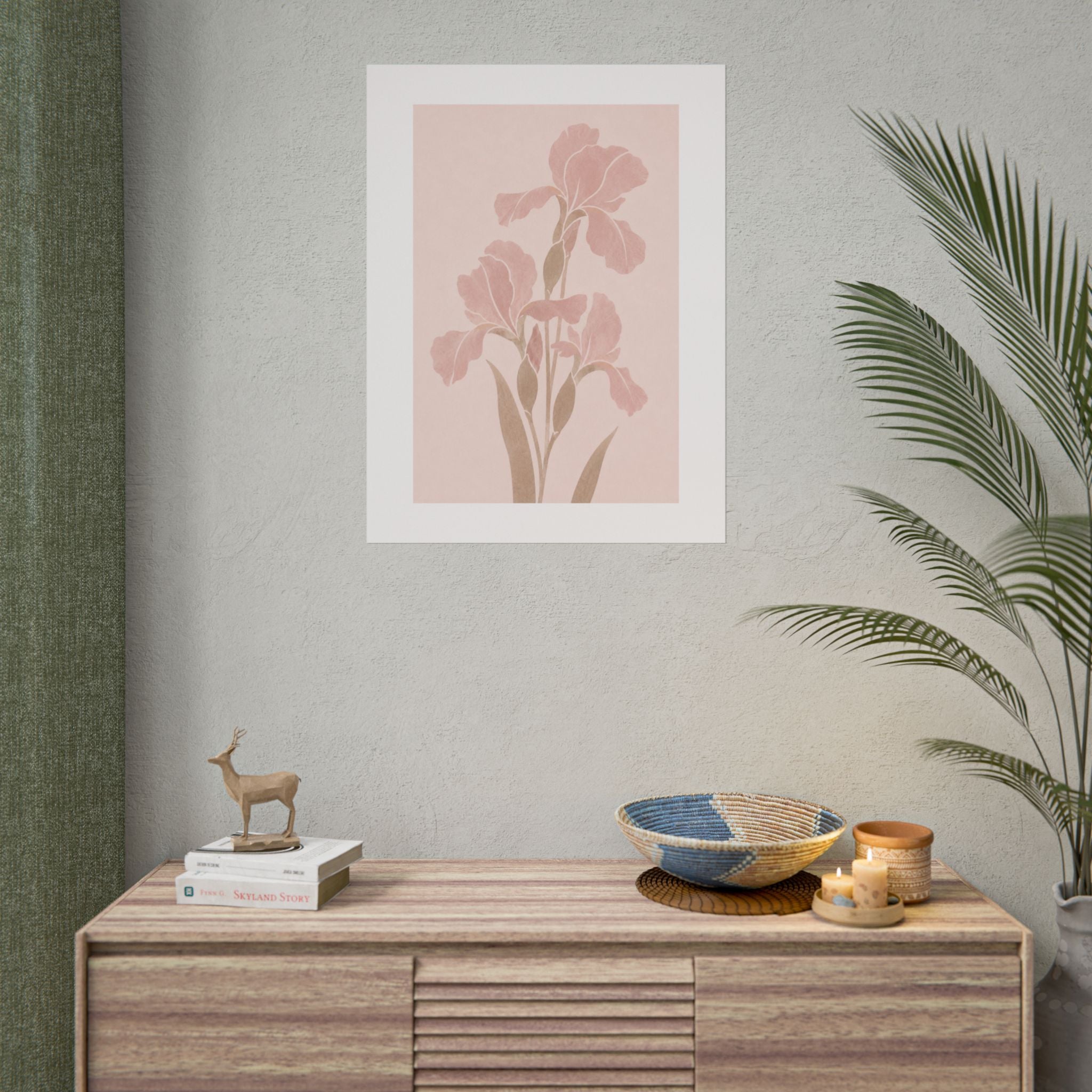 Blush Iris Stem Print