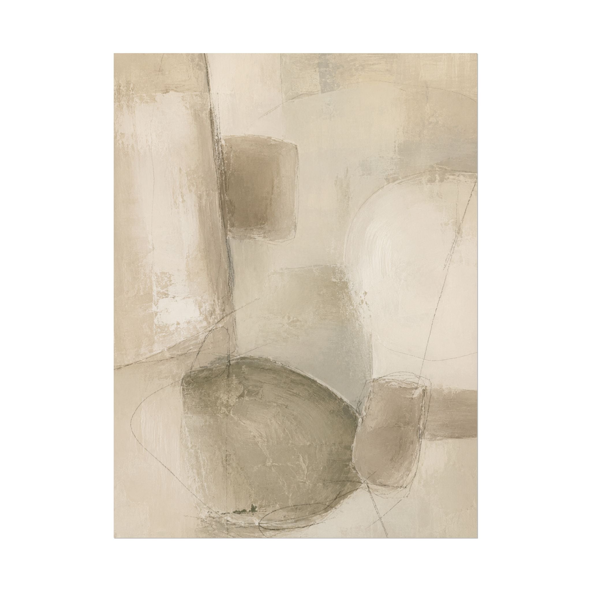 Soft Neutral Abstract Print