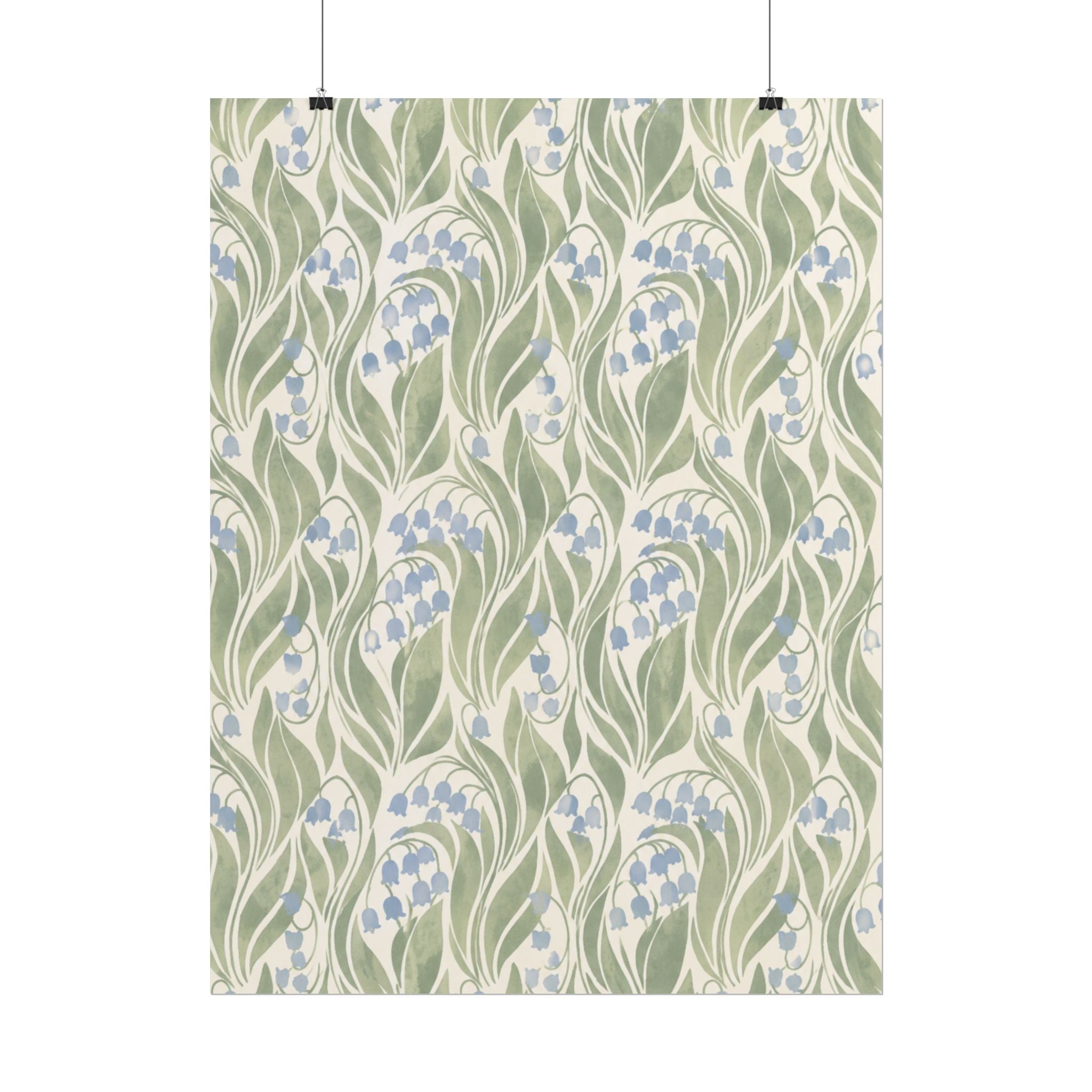 Green Floral Pattern Print