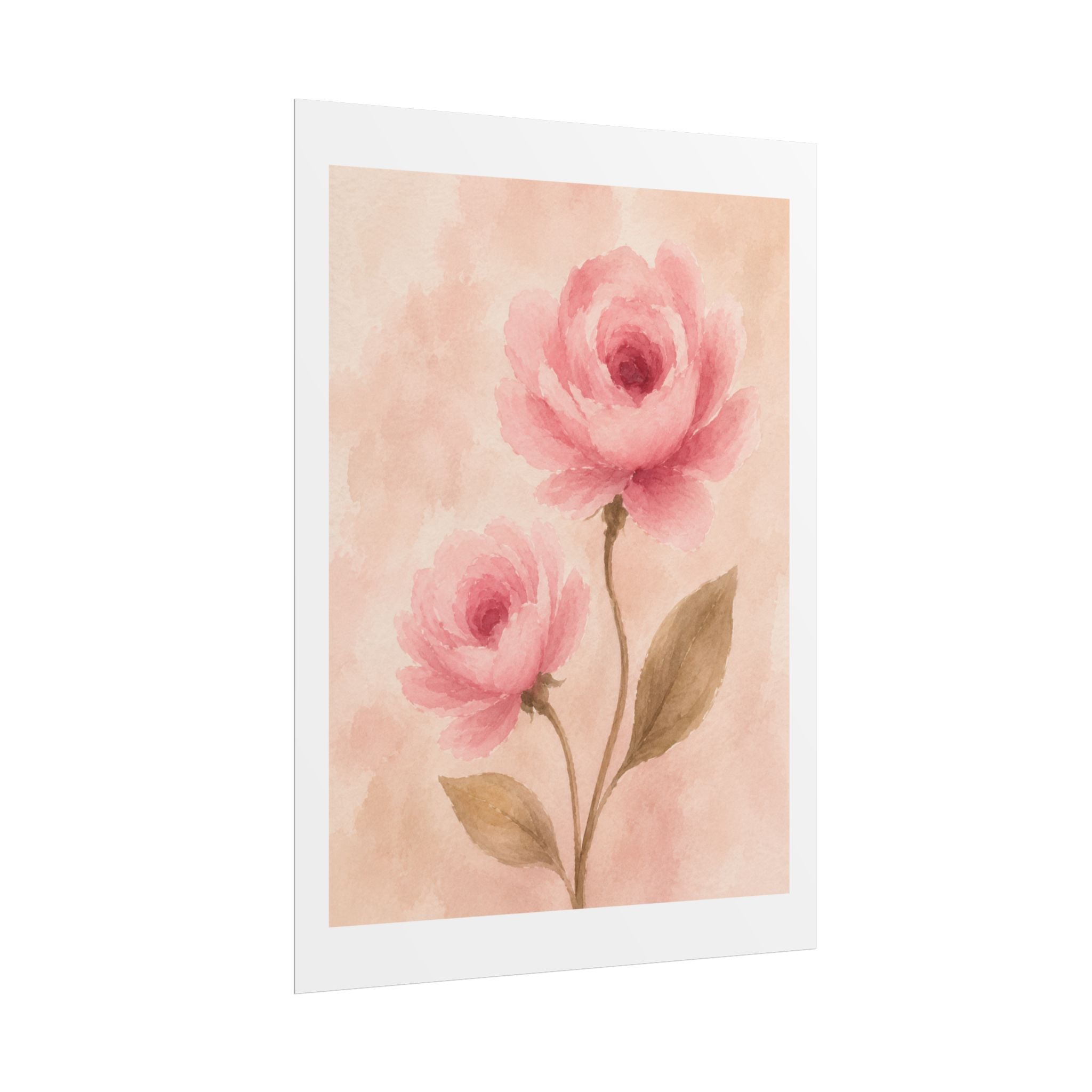 Pink Ranunculus Watercolor Print