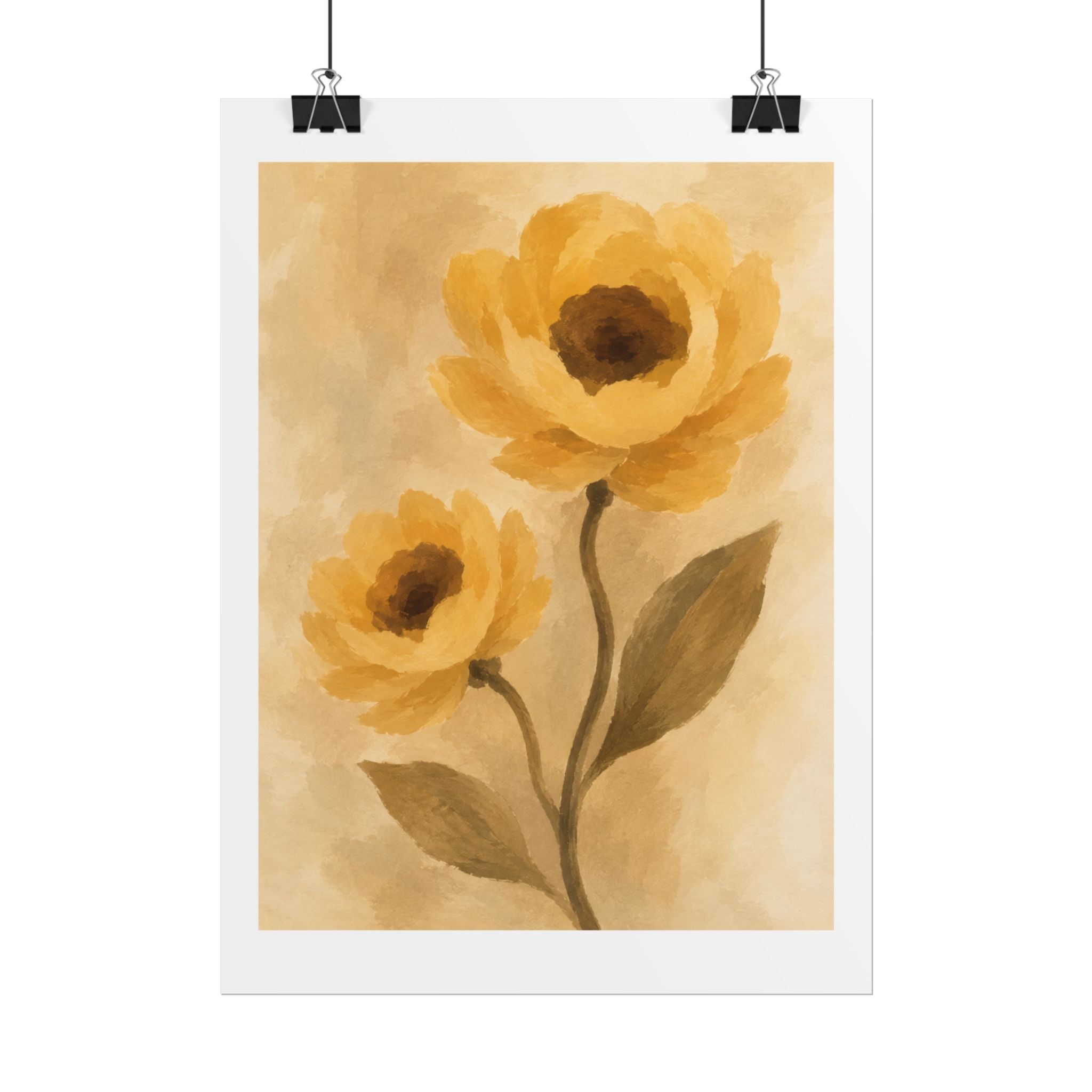 Yellow Flower Watercolor Print