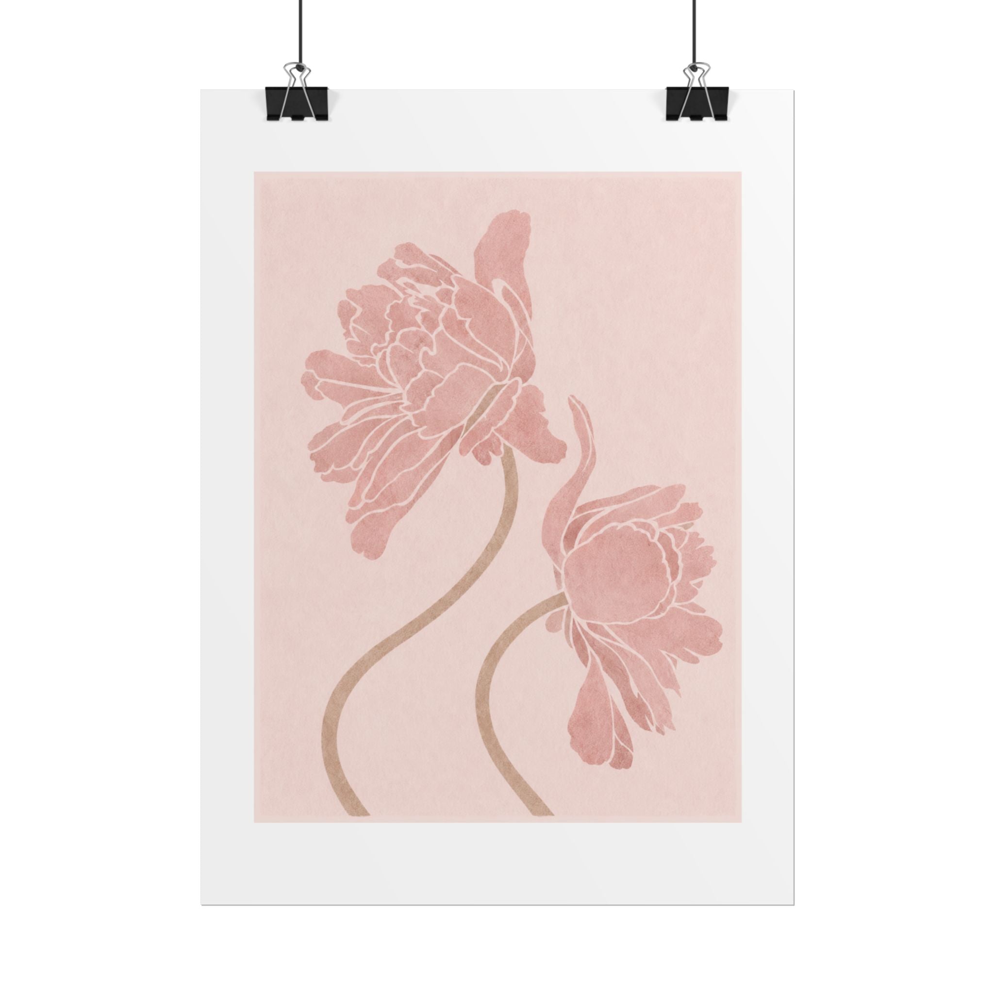 Blush Peony Line Print