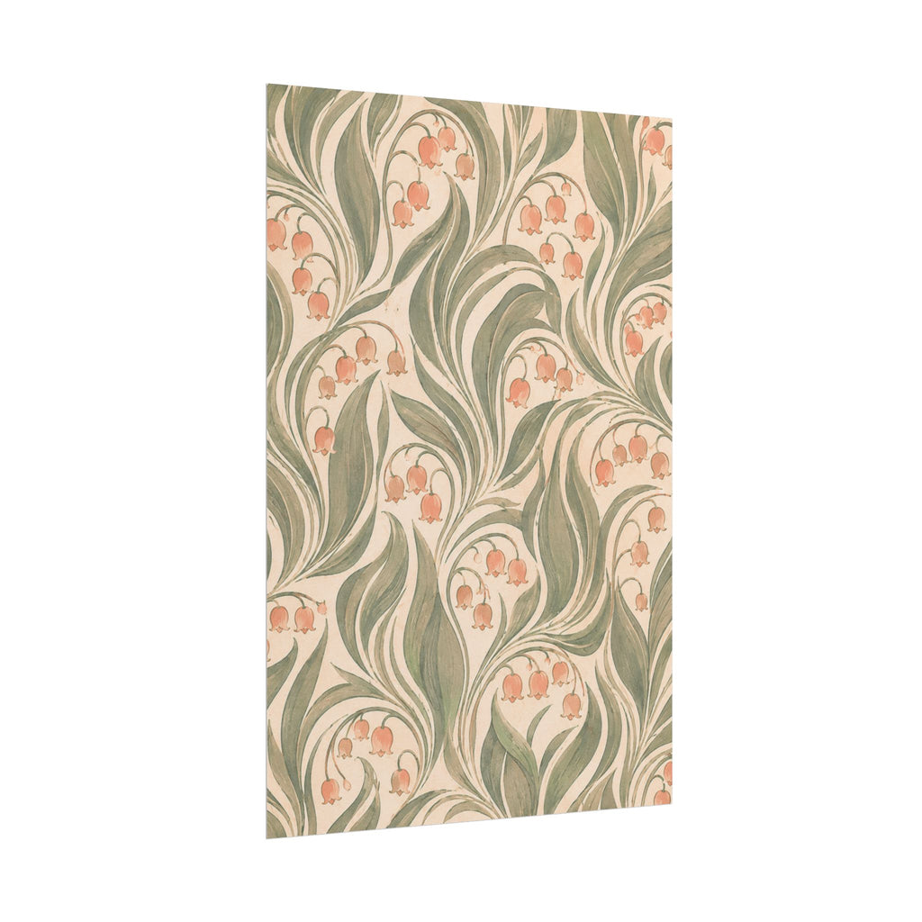 Peach Floral Pattern Print
