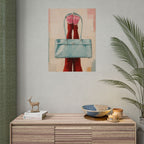 Blue Handbag Print