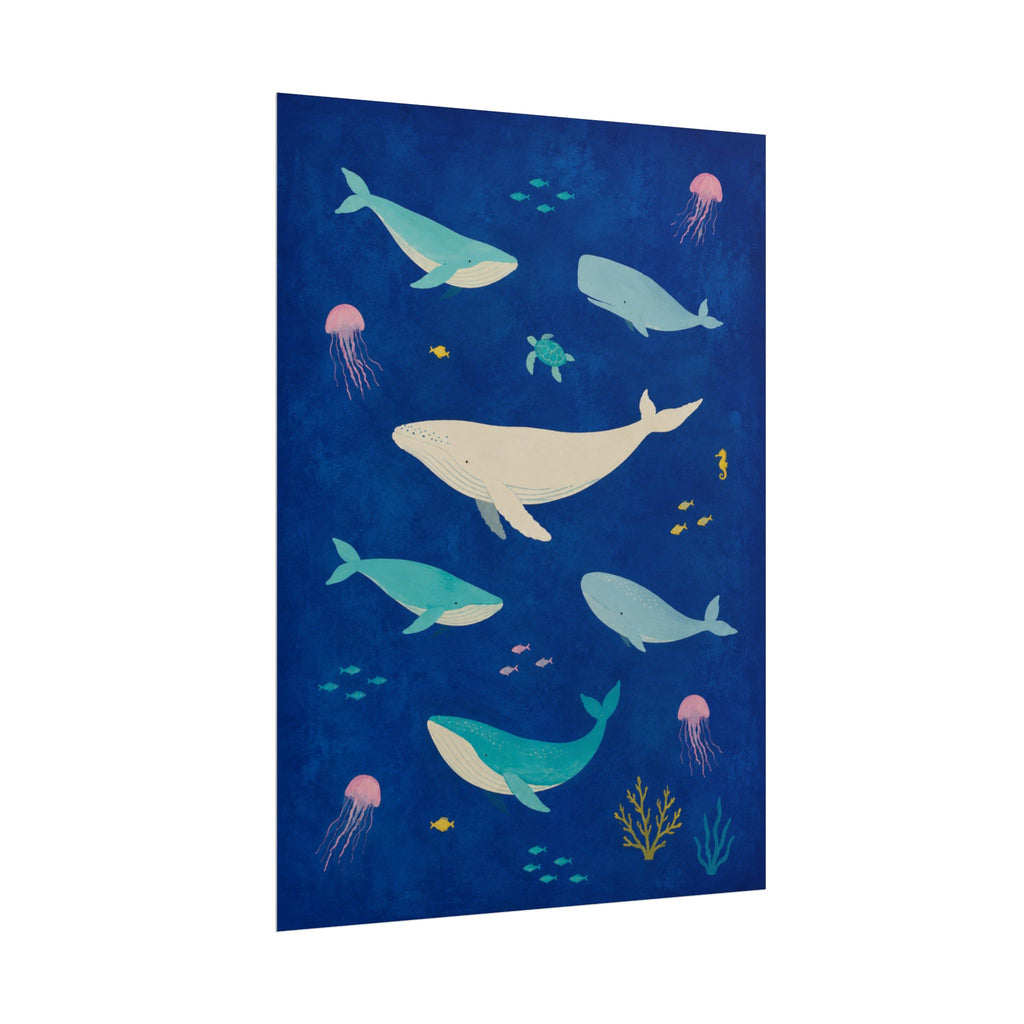 Ocean Whales Print