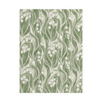 Green Lily Pattern Print
