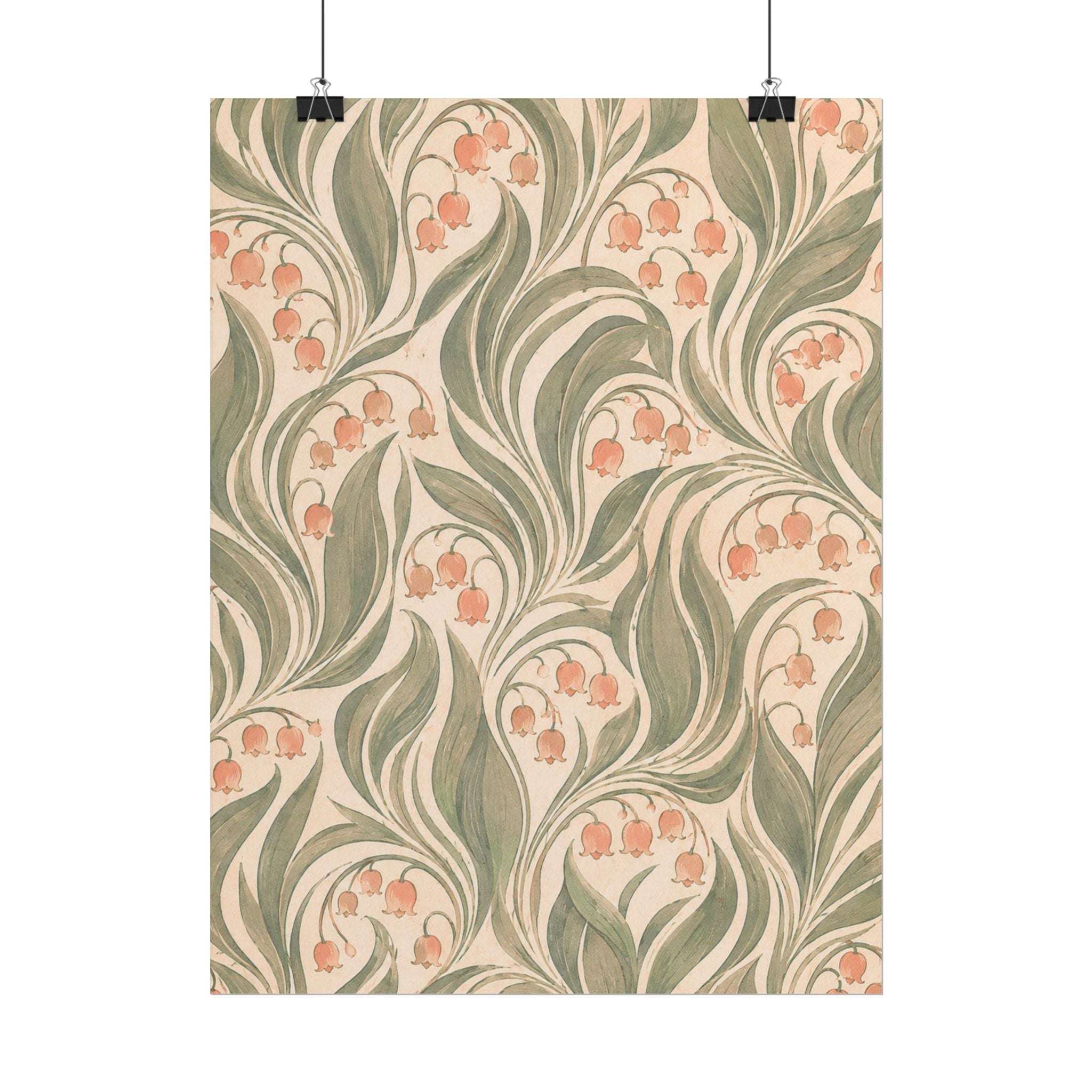Peach Floral Pattern Print