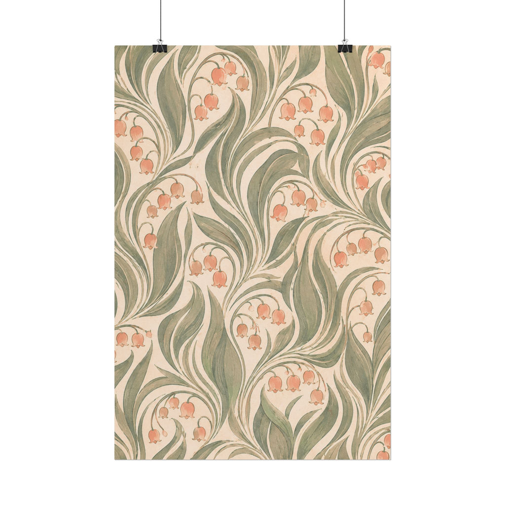 Peach Floral Pattern Print