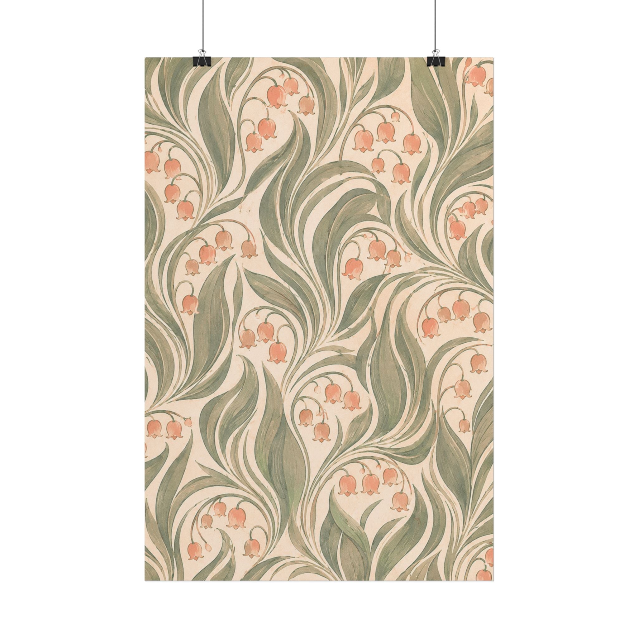 Peach Floral Pattern Print