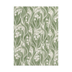 Green Lily Pattern Print