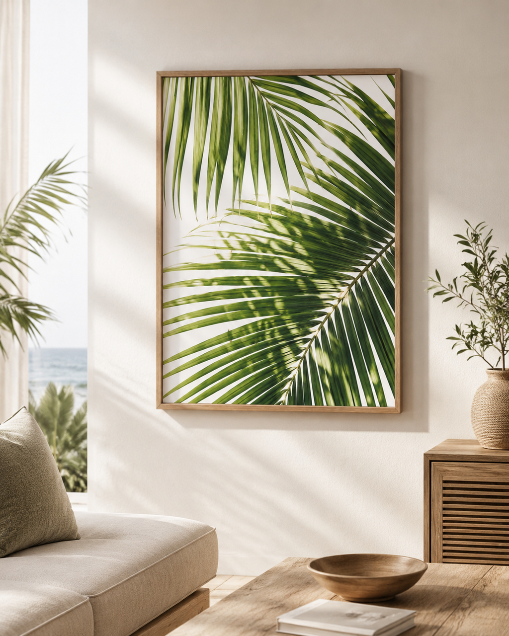 Palm Leaf Shadow Print