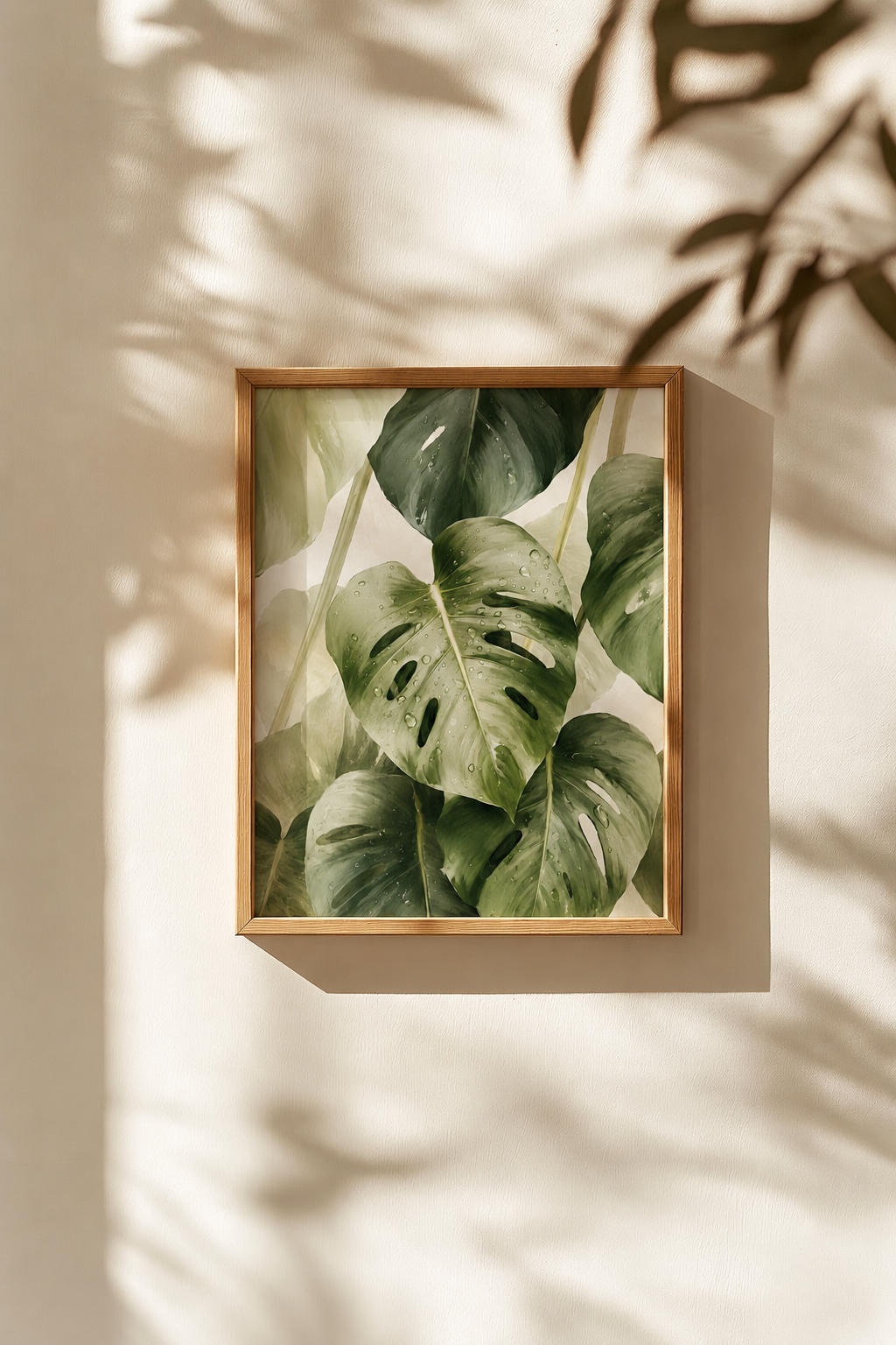Neutral Monstera Print