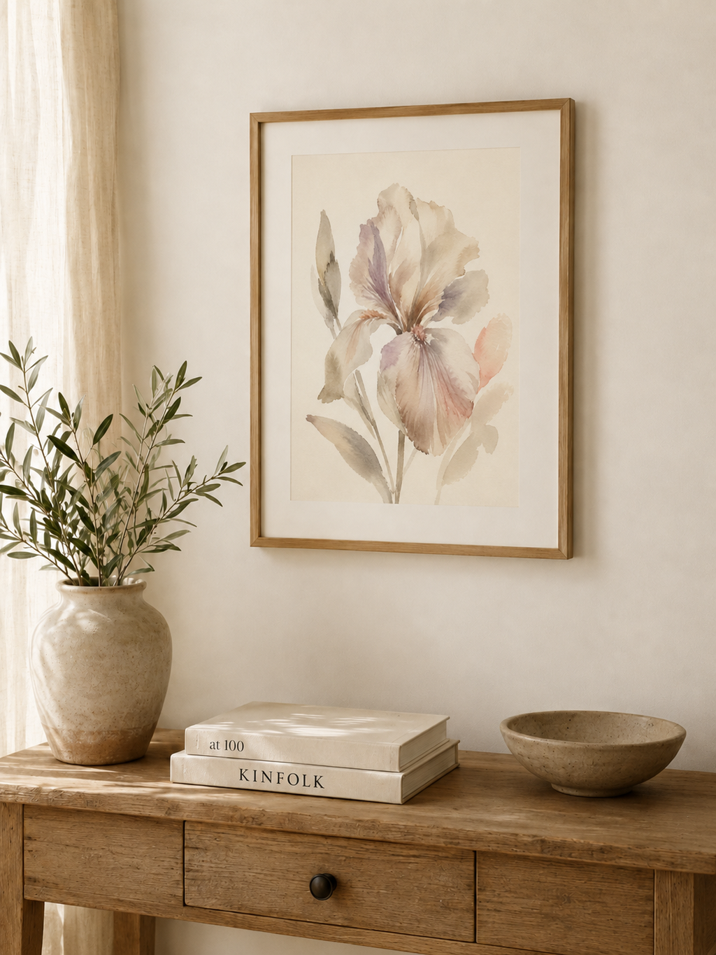 Soft White Iris Print