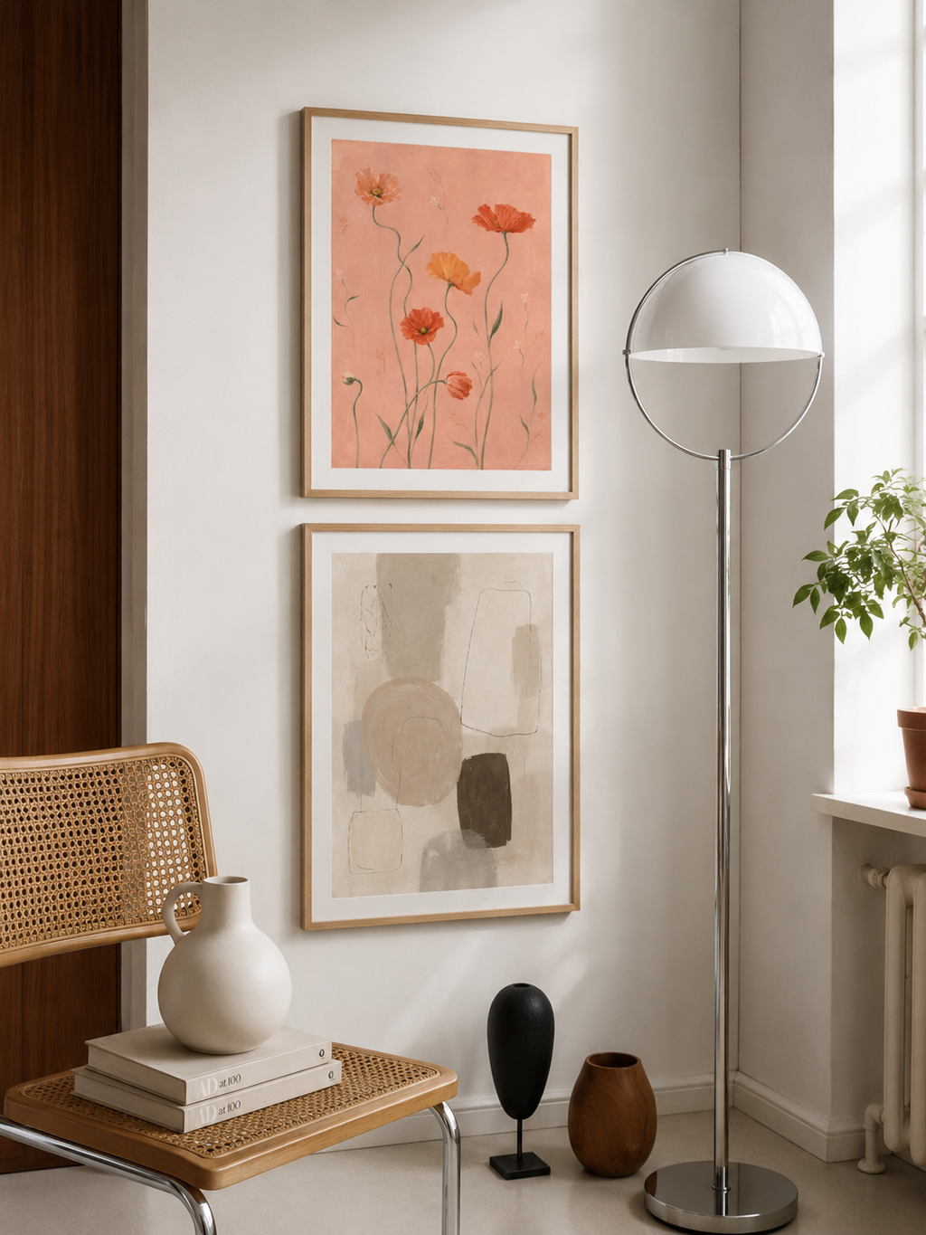 Coral Wildflower Print