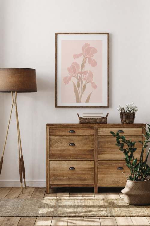 Blush Iris Stem Print
