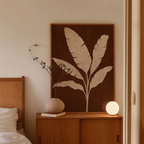 Brown Banana Leaf Print
